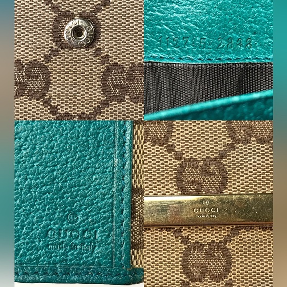 GUCCI Signature Monogram Canvas/Leather Long Wallet โค๏ธ - Picture 10 of 17